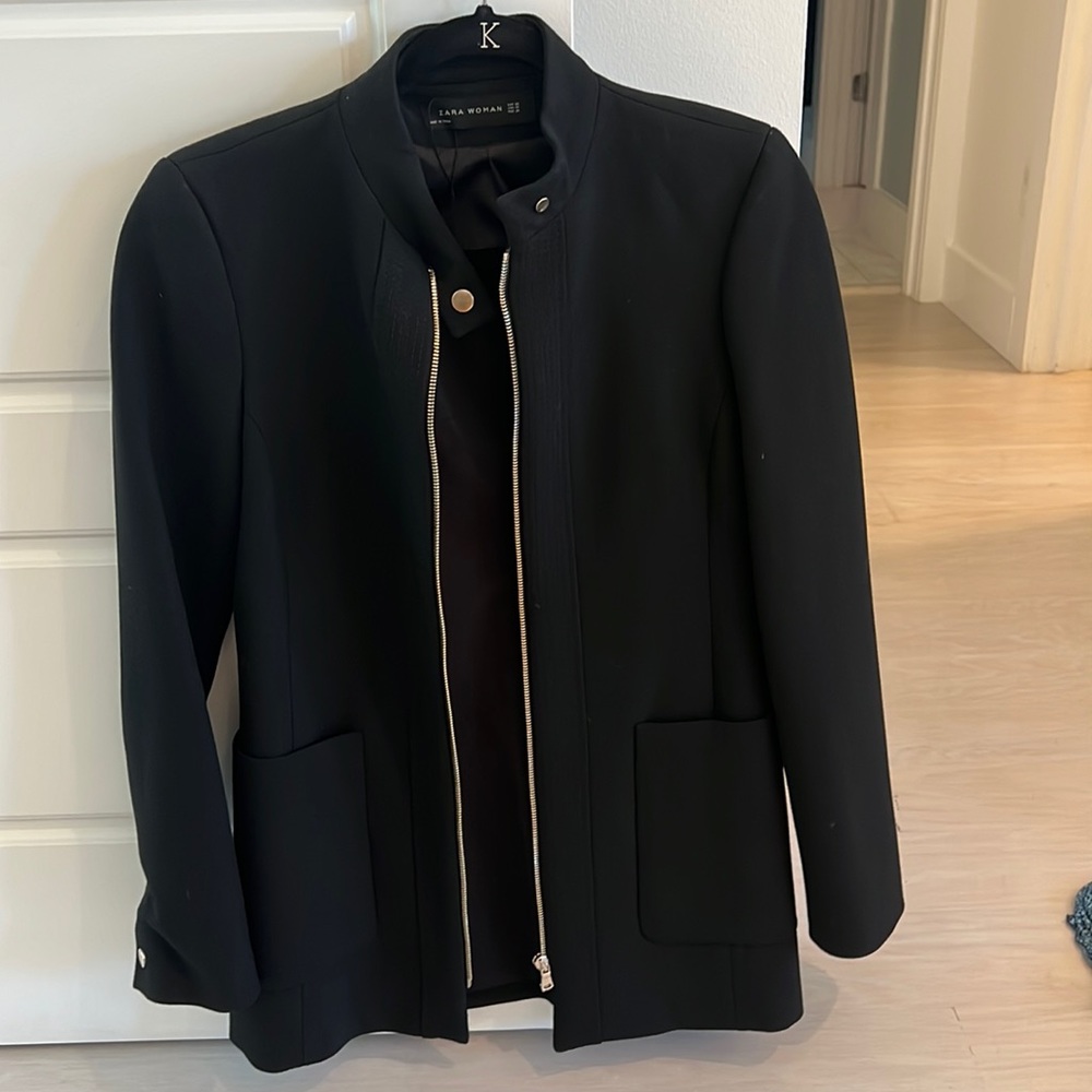 Zara women black coat